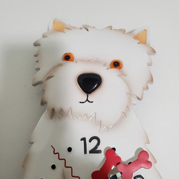 Westin the West Highland Terrier Dog Wall Clock Allen Designs Missing Pendulum - Picture 5 of 11